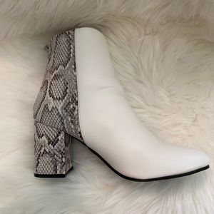 White snake booties